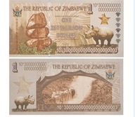 Unikat Kolekcjonerski Banknot 1 Zettalilion Dolarów Zimbabwe UNC UV xshop