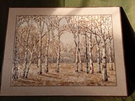 Duży obraz / plakieta z naturalnej macicy perłowej 65 cm.x 50 cm.