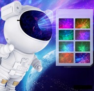 Lampka Projektor Kosmonauta nocne niebo gwiazdy w pokoju LED USB