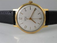 Polski mechaniczny złocony zegarek Bałtyk . Błonie . 17 kam . Au20