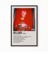 Plakat A4 z ramką LIL PEEP "HELLBOY" 21x29,7cm