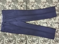 Polskie Spodnie Mundurowe Proste Policja Państwowa Granatowe Sukno