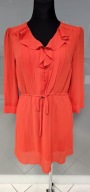 H&M KOSZULOWA SUKIENKA SZYFONOWA 42 L XL CZERWONA NOWA 2026