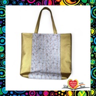 Ręcznie robiona torba handmade, zapinana na zamek