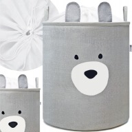 KOSZ NA ZABAWKI KLOCKI PREMIUM MIŚ ZAMYKANY Z FUNKCJĄ ŚCIĄGACZA DUŻY XXL