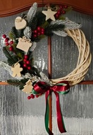 Wianek bożonarodzeniowy-rattan nr9