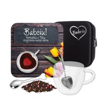 Zestaw Prezentowy dla Babci - Herbata , Zaparzacz , Łyżeczka , Filiżanka