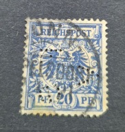 Znaczki Niemcy DR. 20 pfennig, perforowany