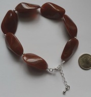 Vintage*bransoletka - bakelit - twisty 2,5cm, srebro925