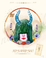 Plakat A3 Horoskop KOZIOROŻEC Kosmos/Boho - personalizowany prezent