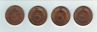 Niemcy 5 Pfennig 1987 D,F,G,J