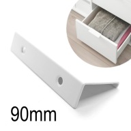 UCHWYT KRAWĘDZIOWY BIAŁY 90MM METAL IKEA HEMNES BRIMNES PAX METOD