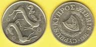 Cypr 2 Cents 1991 r.