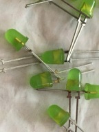 Dioda LED jasnozielona, matowa, średnica 5 mm