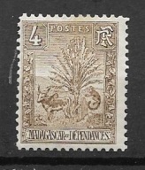 Madagaskar x 4B248 fauna zebu lemur MH VF