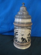 -OBNIŻKA--[@mj]Stary Kufel Karczmiak Ceramiczny ok,1900r-21-