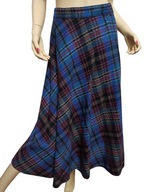 SPÓDNICA ciepła WEŁNIANA długa rozkloszowana do kozaków 36