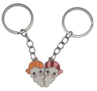 Zestaw Breloków 2 Szt Sushi Prezent dla Par, Przyjaciół Rodzeństwa BFF