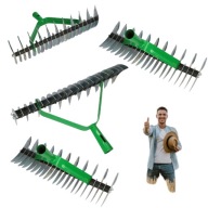 GRABIE AREATOR DO NAPOWIETRZANIA TRAWNIKA GLEBY LIŚCI OGRODU DWUSTRONNE