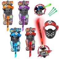 Miecz Świetlny Ninja Światło Dźwięk Strzelający Strzałkami Maska POMARAŃCZ