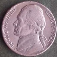 5 centów - 1982 "P" USA - Thomas Jefferson