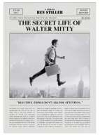 Plakat „Movie Times” – Minimalistyczny Plakat Filmowy w Stylu Gazety
