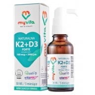 MyVita Naturalna witamina K2 100 mcg + D3 2000 j.m. forte krople 30 ml