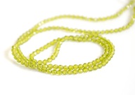 Naturalny PERYDOT peridot kulki kulka kula fasetowana 2mm sznur