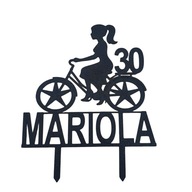 topper na tort dekoracja personalizacja WYBÓR KOLORÓW ROWERZYSTA!!!