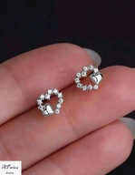 Kol0098 Kolczyki Srebro925 serduszko