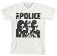 The Police t-shirt koszulka unisex biała bawełna (dł.-71 cm, szer.-53 cm)