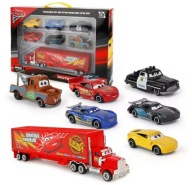 Samochodziki z filmu AUTA ZYGZAK McQueen ZŁOMEK zestaw 7 szt HIT