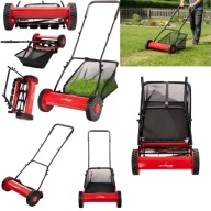 KOSIARKA RĘCZNA DO TRAWY WRZECIONOWA BĘBNOWA PCHANA Z KOSZEM 15L 40CM