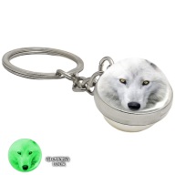 Brelok do kluczy/ka - Wilk - ozdobna zawieszka, plecak, portfel - Świecąca