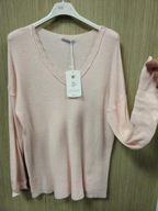 Sweterek puder różowy, bluzeczka Livans Italy r. Uni !!!