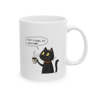 ŚMIESZNY KUBEK SZEF TO DEBIL ALE KAWA DOBRA KUBEK DO PRACY