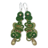 sutasz kolczyki perły i kryształ Swarovski