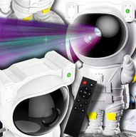 LAMPKA NOCNA LED PROJEKTOR RZUTNIK GWIAZD NIEBA ASTRONAUTA DLA DZIECI PILOT