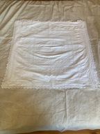 DUŻA, BIAŁA KORONKOWA POSZWA NA PODUSZKĘ, BARDZO EFEKTOWNA, VINTAGE BOHEMIA