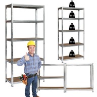 REGAŁ METALOWY MAGAZYNOWY WARSZTATOWY 150 X 75 X 30 CM 5 PÓŁEK 750KG