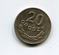 Moneta 20 gr rok 1949 CuNi z obiegu ładna