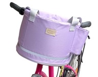 Lawendowy koszyk na rower wiosenny fotelik transporter dla psa i na zakupy