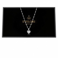 Naszyjnik Srebrny SERCE Serduszko Łańcuszek45cm Prezent dla Niej Celebrytka