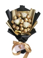 Zestaw prezentowy FERRERO CZARNO ZŁOTY URODZINY IMIENINY DLA TATY CHŁOPAKA