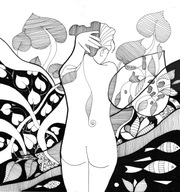 Obraz AKT rysumek neosecesja nr 351