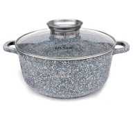 Garnek z pokrywką marmurowy Zilner ZL 7074 6.8L na indukcję 28 cm