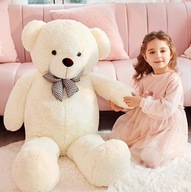 MASKOTKA MIŚ MISIEK DUŻY PREZENT 130CM PLUSZOWY WALENTYNKI DZIECI DZIECKO