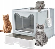 DUŻA KUWETA DLA KOTA XXL – ZAMKNIĘTA, KRYTA, Z SZUFLADĄ + ŁOPATKA