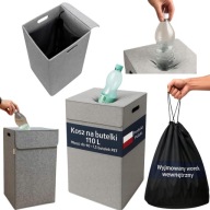 KOSZ NA PUSTE BUTELKI PLASTIKOWE ZWROTNE KAUCYJNE TORBA POJEMNIK DUŻY 110L