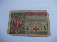 POLSKA 1/2 MARKI POLSKIEJ 1917